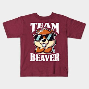 Team Beaver Funny Kids T-Shirt